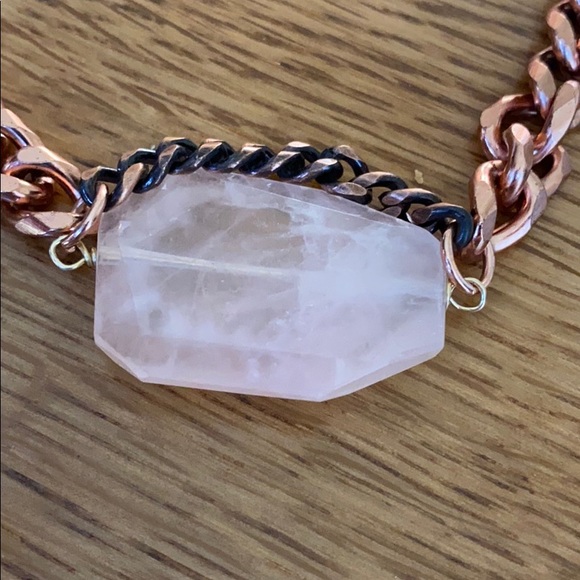 Janna Conner copper and rose quartz necklace - Picture 4 of 4